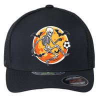 Soccer Skeleton Halloween Soccer Player Funny Flexfit Unipanel Trucker Cap