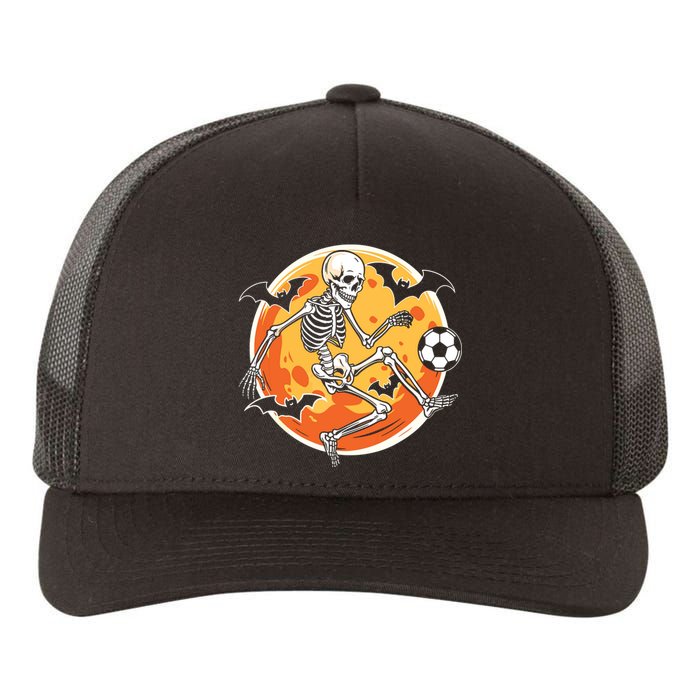 Soccer Skeleton Halloween Soccer Player Funny Yupoong Adult 5-Panel Trucker Hat