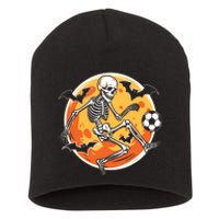 Soccer Skeleton Halloween Soccer Player Funny Short Acrylic Beanie