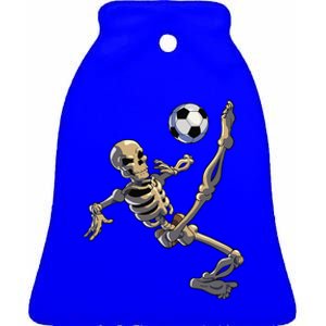 Soccer Skeleton Halloween Funny Soccer Player Halloween Cute Ceramic Bell Ornament