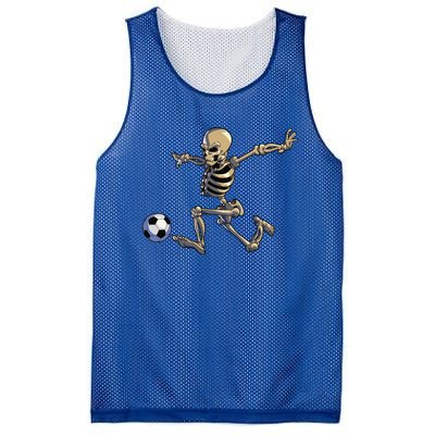 Soccer Skeleton Halloween Funny Soccer Player Halloween Gift Mesh Reversible Basketball Jersey Tank