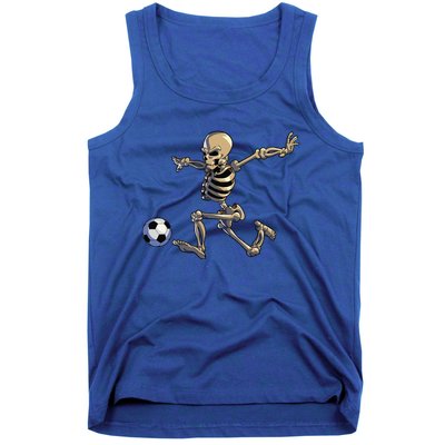 Soccer Skeleton Halloween Funny Soccer Player Halloween Gift Tank Top