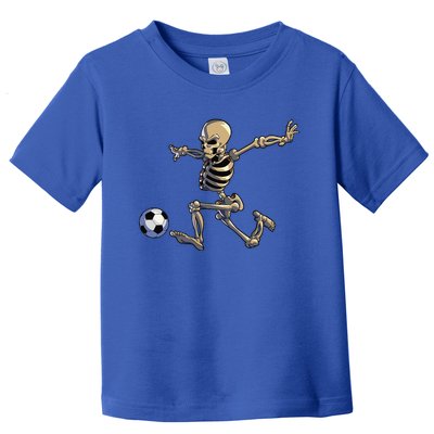 Soccer Skeleton Halloween Funny Soccer Player Halloween Gift Toddler T-Shirt