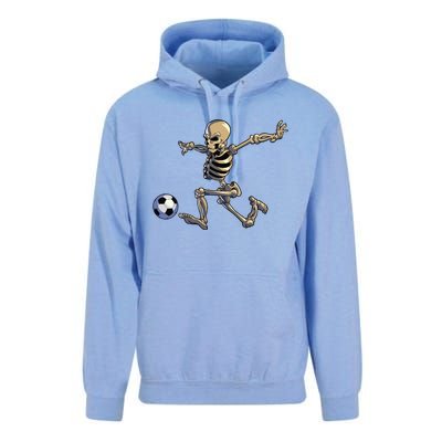 Soccer Skeleton Halloween Funny Soccer Player Halloween Gift Unisex Surf Hoodie