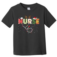 Stethoscope Santa Hat Reindeer Xmas Christmas Nurse Toddler T-Shirt