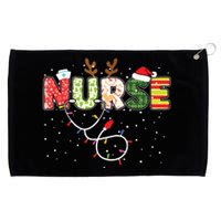 Stethoscope Santa Hat Reindeer Xmas Christmas Nurse Grommeted Golf Towel