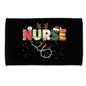 Stethoscope Santa Hat Reindeer Xmas Christmas Nurse Microfiber Hand Towel