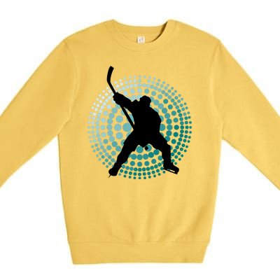 Slap Shot Hockey Lovers Spiral Design Premium Crewneck Sweatshirt