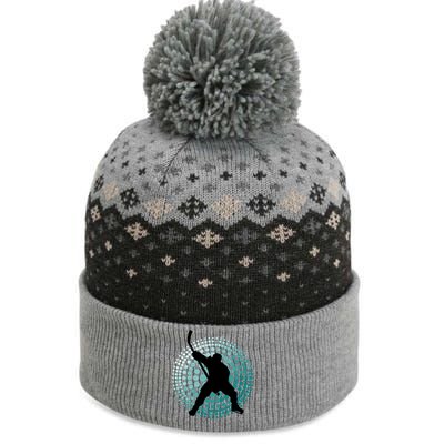 Slap Shot Hockey Lovers Spiral Design The Baniff Cuffed Pom Beanie