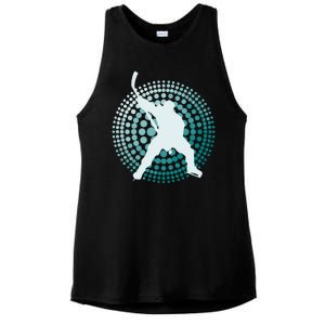 Slap Shot Hockey Lovers Spiral Design Ladies PosiCharge Tri-Blend Wicking Tank