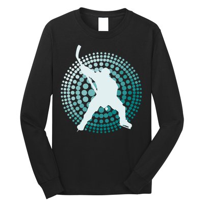 Slap Shot Hockey Lovers Spiral Design Long Sleeve Shirt