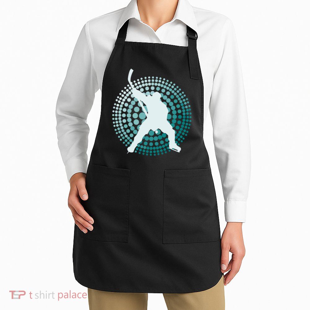 Slap Shot Hockey Lovers Spiral Design Apron