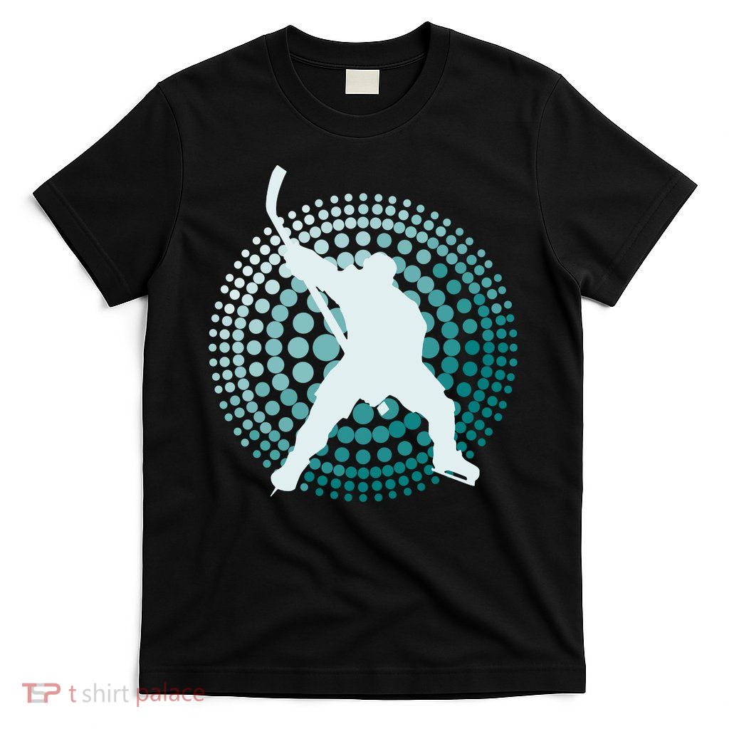 Slap Shot Hockey Lovers Spiral Design T-Shirt