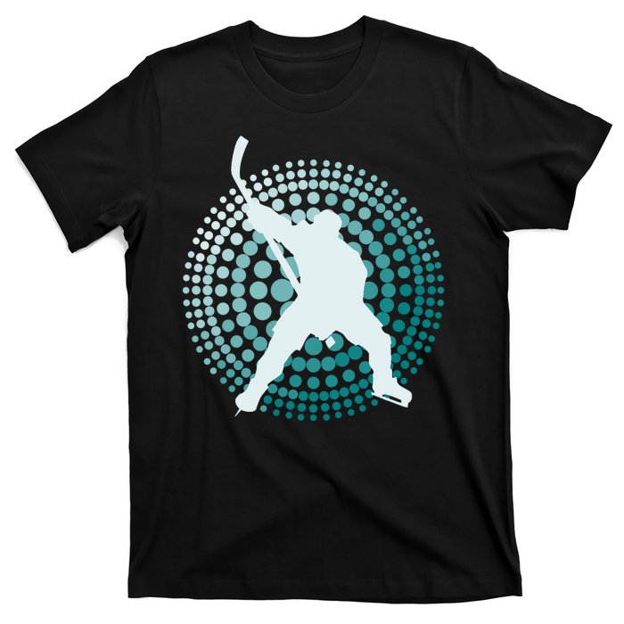 Slap Shot Hockey Lovers Spiral Design T-Shirt