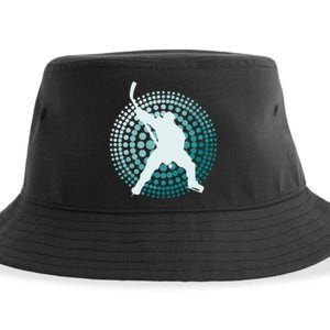 Slap Shot Hockey Lovers Spiral Design Sustainable Bucket Hat