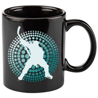 Slap Shot Hockey Lovers Spiral Design 11oz C Handle Ceramic Mug