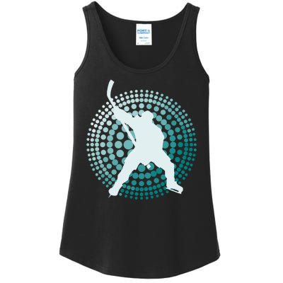 Slap Shot Hockey Lovers Spiral Design Ladies Essential Tank