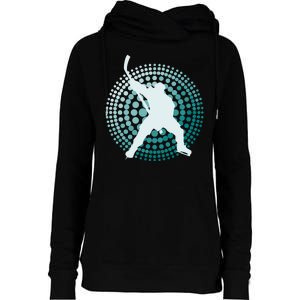 Slap Shot Hockey Lovers Spiral Design Womens Funnel Neck Pullover Hood