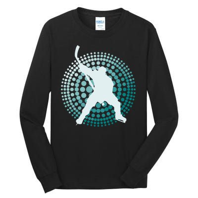 Slap Shot Hockey Lovers Spiral Design Tall Long Sleeve T-Shirt