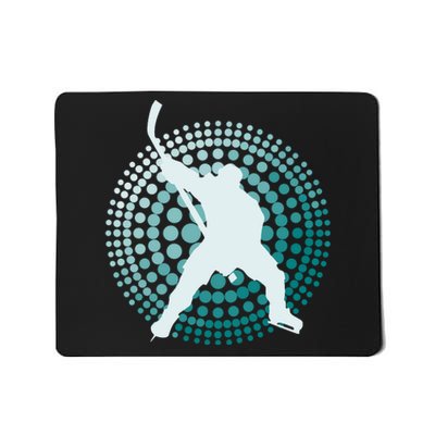 Slap Shot Hockey Lovers Spiral Design Mousepad