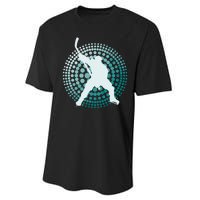 Slap Shot Hockey Lovers Spiral Design Performance Sprint T-Shirt