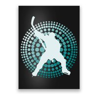 Slap Shot Hockey Lovers Spiral Design Poster