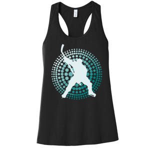 Slap Shot Hockey Lovers Spiral Design Women's Racerback Tank