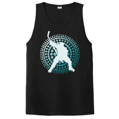 Slap Shot Hockey Lovers Spiral Design PosiCharge Competitor Tank