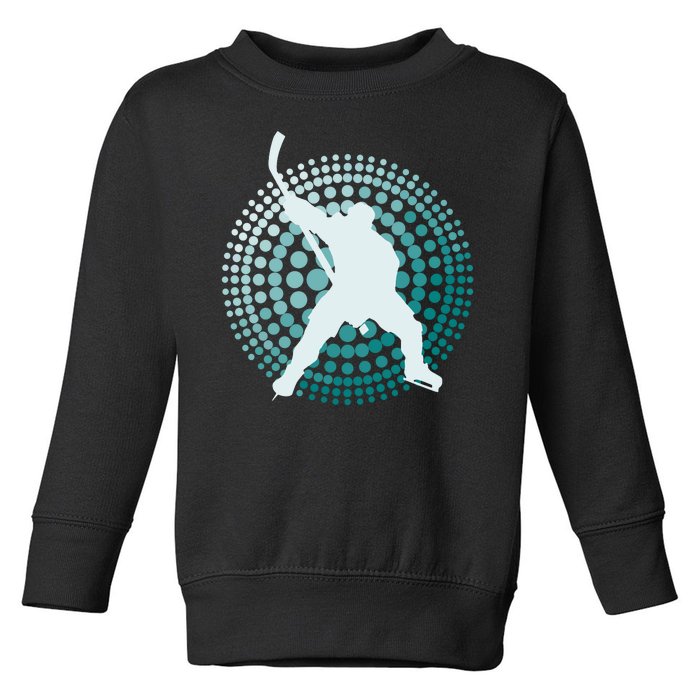 Slap Shot Hockey Lovers Spiral Design Toddler Sweatshirt