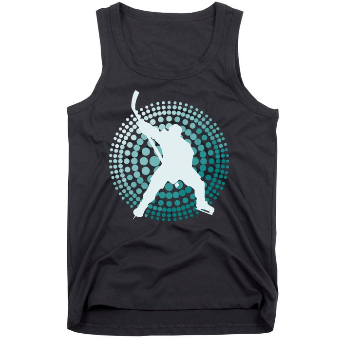 Slap Shot Hockey Lovers Spiral Design Tank Top