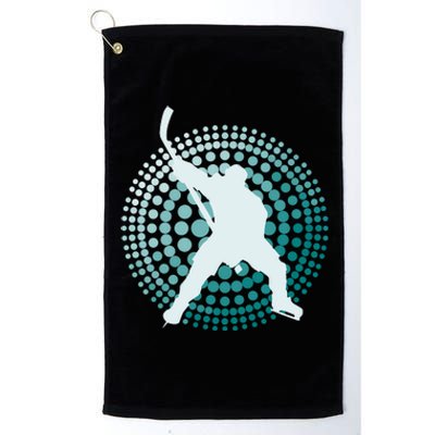 Slap Shot Hockey Lovers Spiral Design Platinum Collection Golf Towel