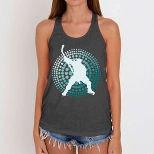 Slap Shot Hockey Lovers Spiral Design Women's Knotted Racerback Tank