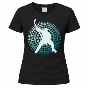 Slap Shot Hockey Lovers Spiral Design Women's T-Shirt