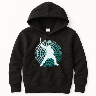 Slap Shot Hockey Lovers Spiral Design Kids Hoodie