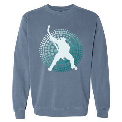 Slap Shot Hockey Lovers Spiral Design Garment-Dyed Sweatshirt