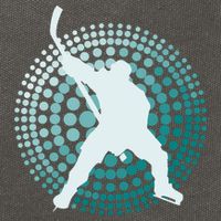 Slap Shot Hockey Lovers Spiral Design Cotton Canvas Backpack