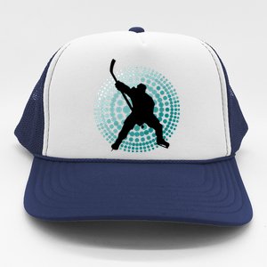 Slap Shot Hockey Lovers Spiral Design Trucker Hat