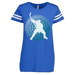 Slap Shot Hockey Lovers Spiral Design Enza Ladies Jersey Football T-Shirt