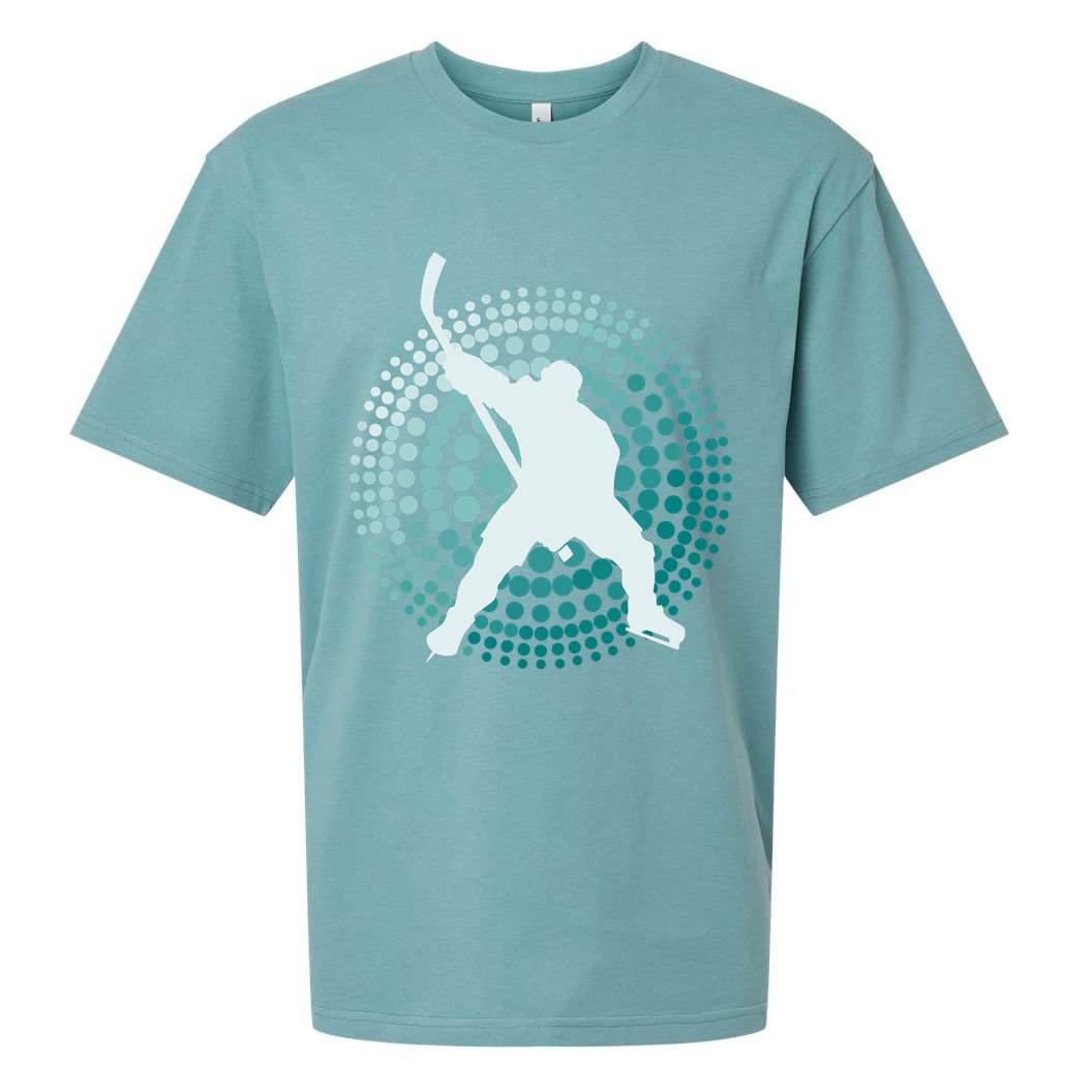 Slap Shot Hockey Lovers Spiral Design Sueded Cloud Jersey T-Shirt