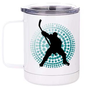 Slap Shot Hockey Lovers Spiral Design 12 oz Stainless Steel Tumbler Cup