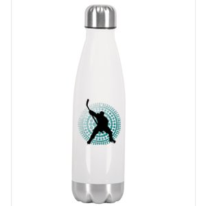 Slap Shot Hockey Lovers Spiral Design Stainless Steel Insulated Water Bottle