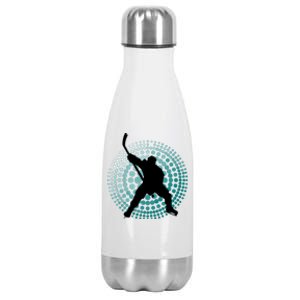 Slap Shot Hockey Lovers Spiral Design Stainless Steel Insulated Water Bottle