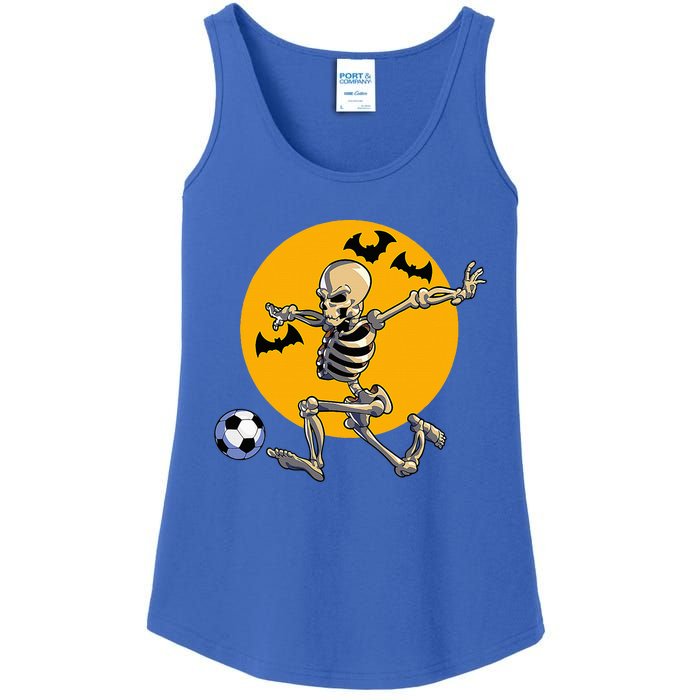 Soccer Skeleton Halloween Soccer Player Halloween Ladies Essential Tank