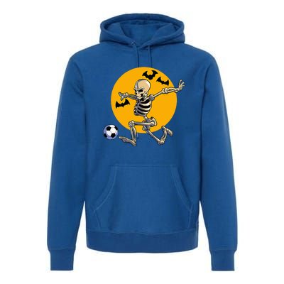 Soccer Skeleton Halloween Soccer Player Halloween Premium Hoodie