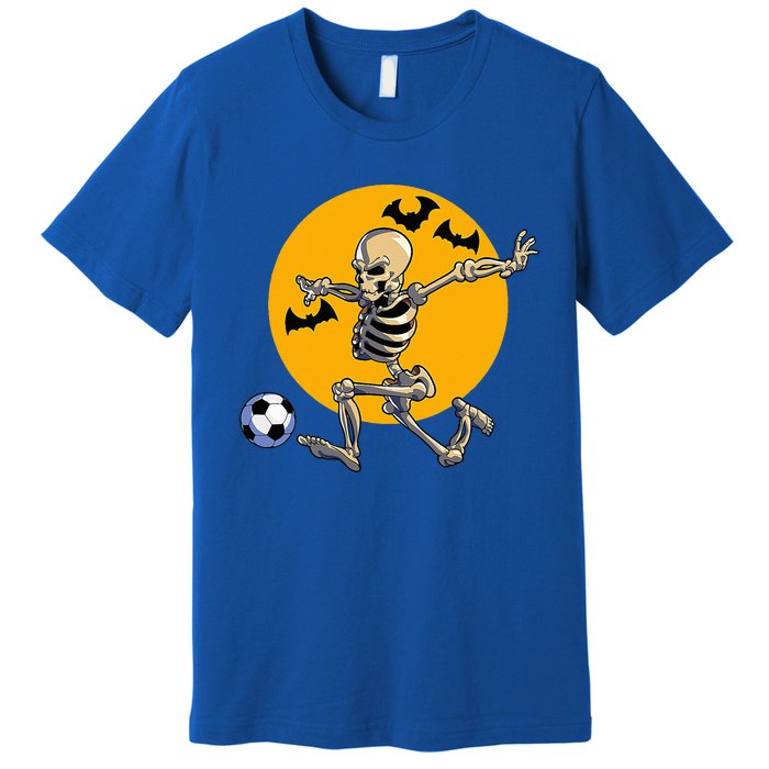 Soccer Skeleton Halloween Soccer Player Halloween Premium T-Shirt