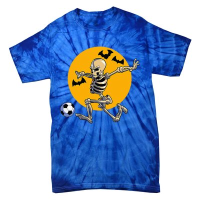 Soccer Skeleton Halloween Soccer Player Halloween Tie-Dye T-Shirt