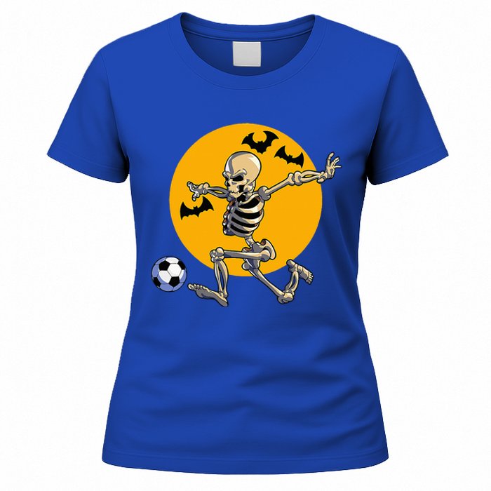 Soccer Skeleton Halloween Soccer Player Halloween Women's T-Shirt