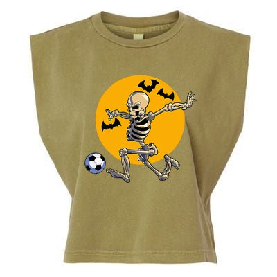 Soccer Skeleton Halloween Soccer Player Halloween Garment-Dyed Women's Muscle Tee