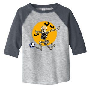 Soccer Skeleton Halloween Soccer Player Halloween Toddler Fine Jersey T-Shirt