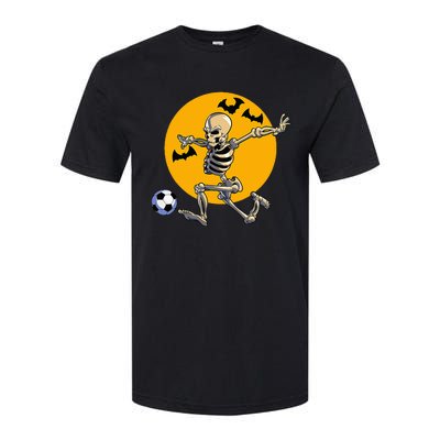 Soccer Skeleton Halloween Soccer Player Halloween Softstyle CVC T-Shirt